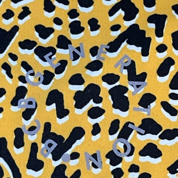 BCBGeneration Leggings High Waist Pants Leopard Print Yellow Women's Medium $68 - Picture 11 of 11